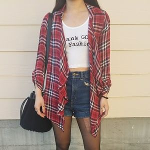 Flannel cardigan